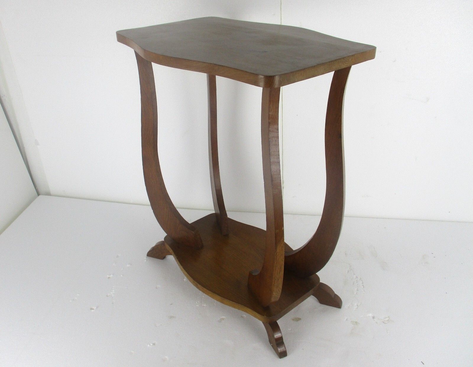 photo furniture Antique Art Deco Coffee Side Occasional Wine Table Cabinet Two Tier  Gorgeous