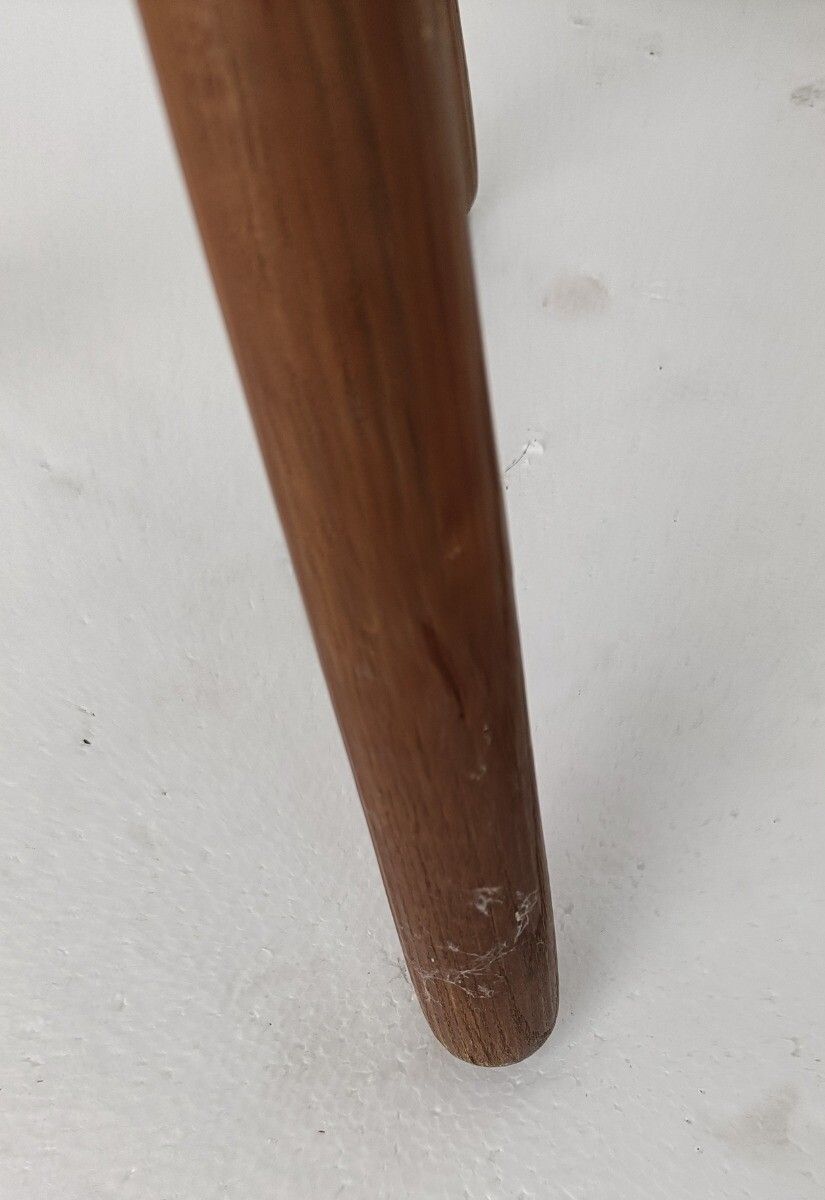 Vintage Hand Carved Wood Tripod Milking Stool Pedestal Table Pedestal Barn Count photo for sale