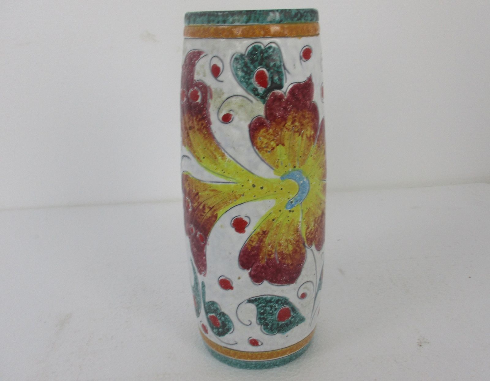 Italian Gambone Style Vase Art Pottery Retro Pop Art Mid Century Modern Modernis photo for sale
