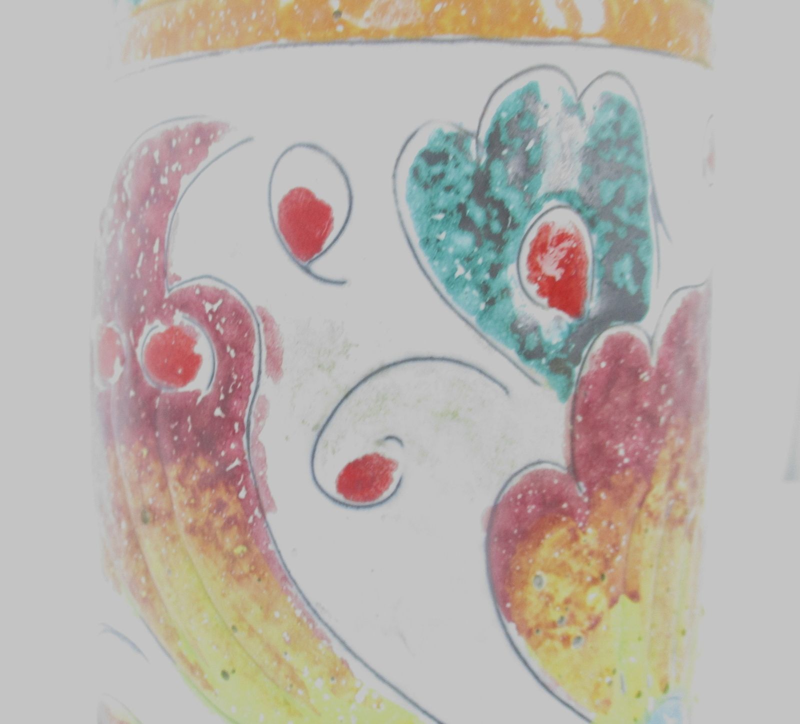 Italian Gambone Style Vase Art Pottery Retro Pop Art Mid Century Modern Modernis photo Home Decor