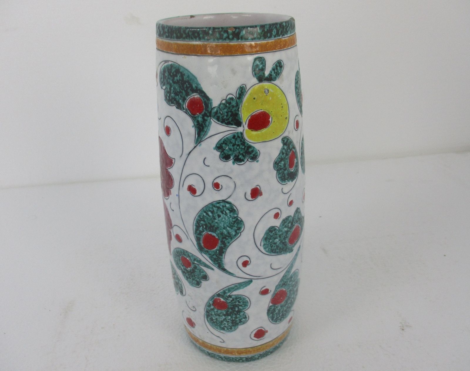 Italian Gambone Style Vase Art Pottery Retro Pop Art Mid Century Modern Modernis photo buy