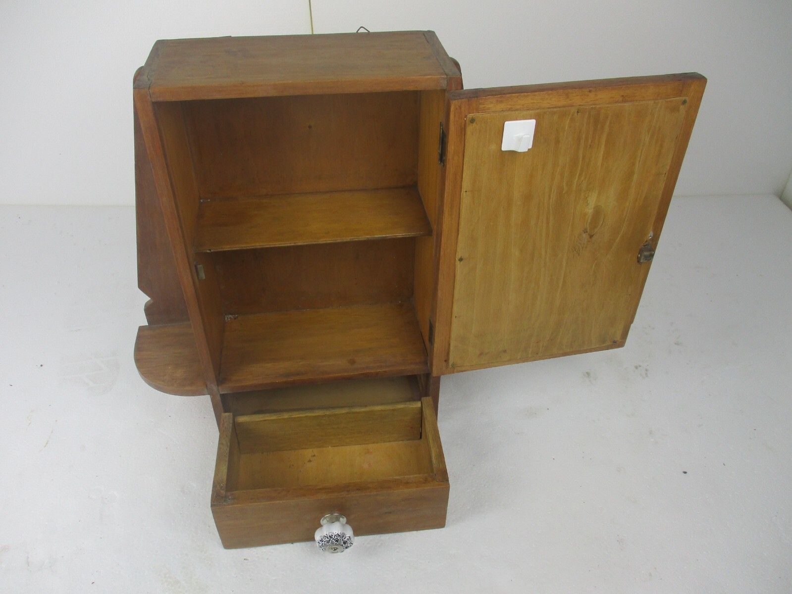 Apothecary Bathroom Medicine Kitchen Cabinet Art Deco Wood Display Cabinet photo vinterior