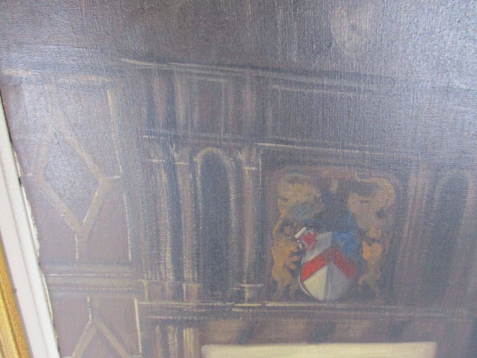 Oil Painting On Canvas Gorgeous Wooden Frame  Exquisite  Xl  Victorian Gentlemen photo 728.0