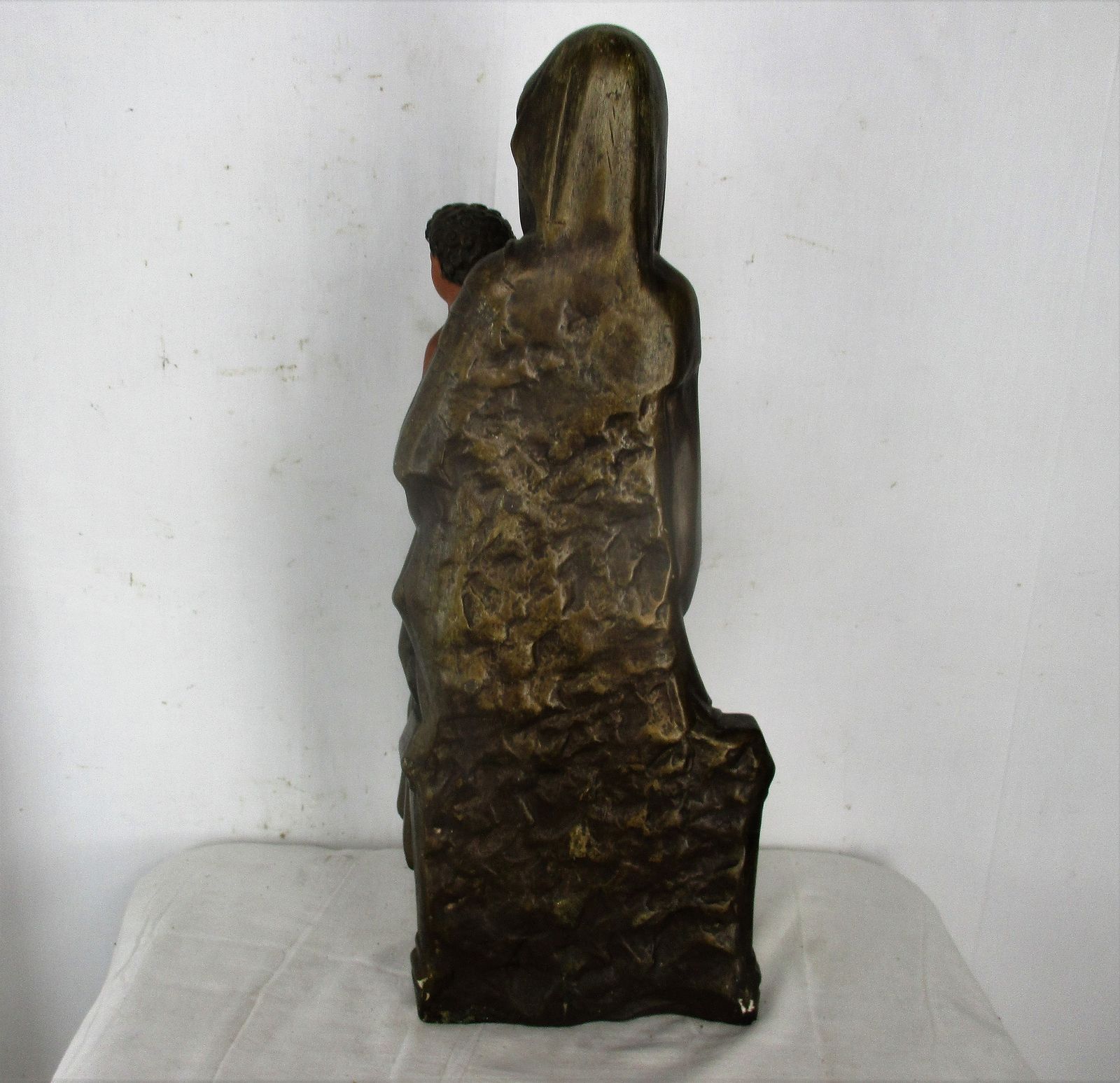 Statue Virgin Mary Our Lady Madonna Statue Infant Child Polychrome Plaster 70s 2 photo buy