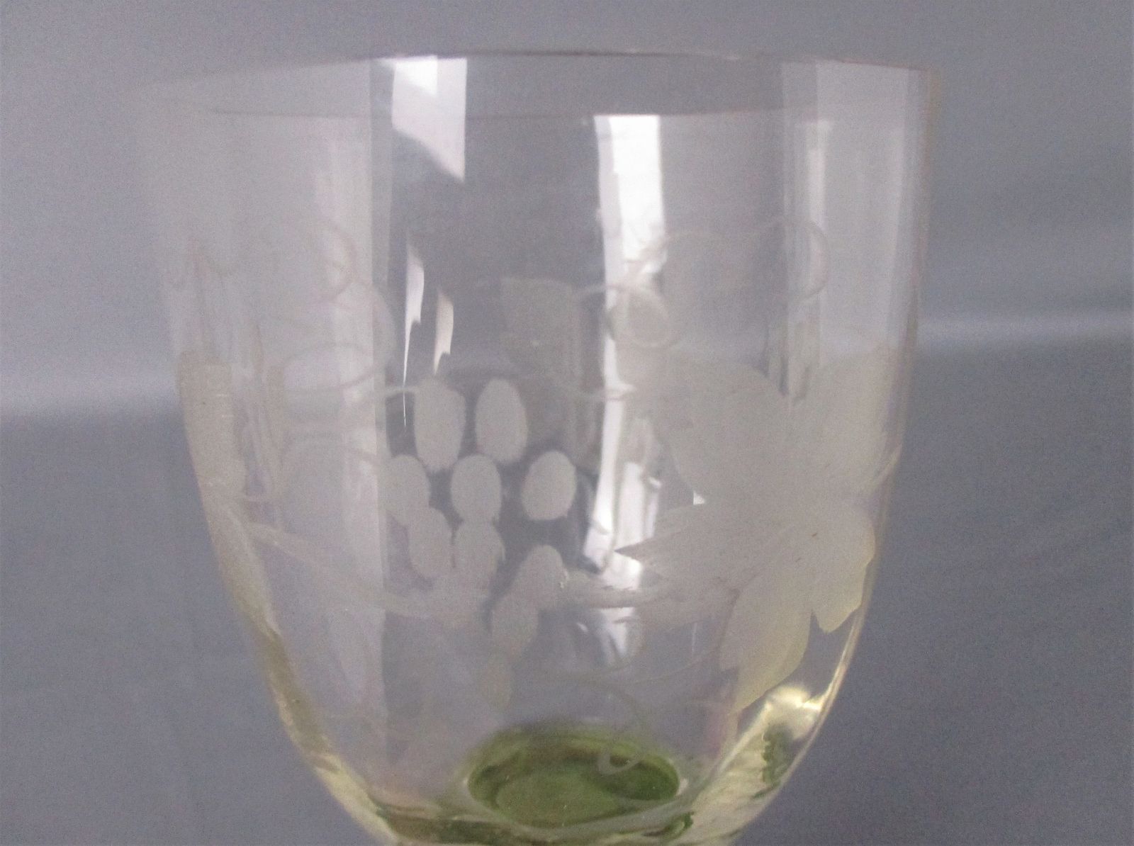 Antique 19th Century Roemer Goblet Wine Glass Bohemian Green Base Color Fritz He photo furniture
