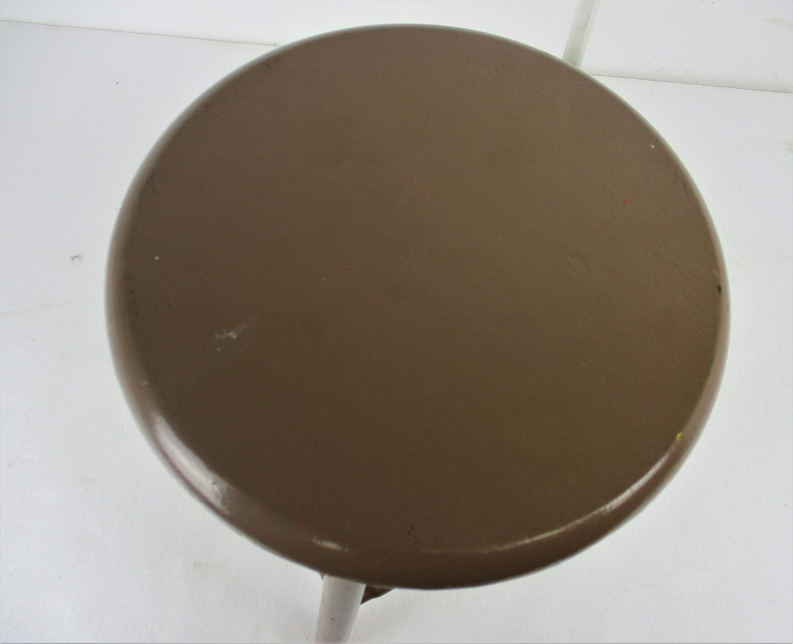 Vintage Hand Carved Wood Milking Stool Crutch Pedestal Table Farmhouse Barn Coun photo buy