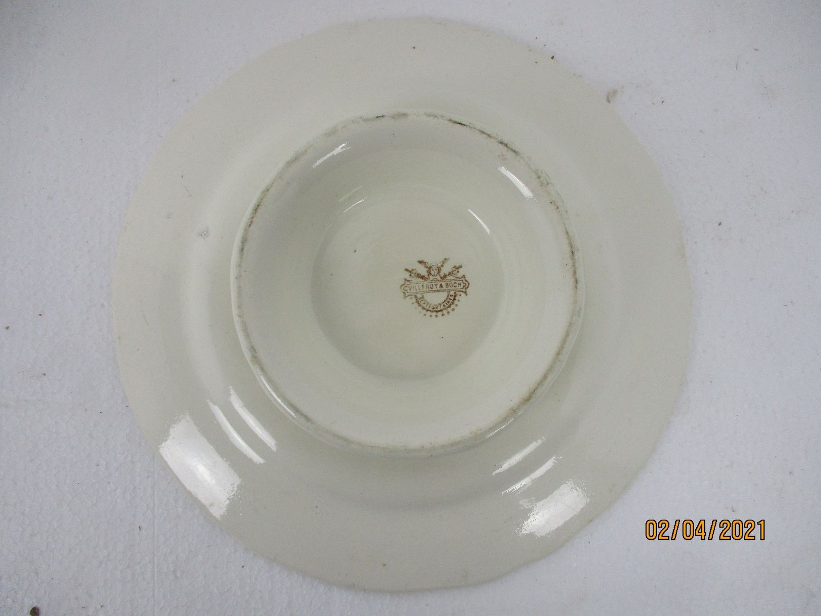 Footed Cake Stand Villeroy And Boch Marked Porcelain Antique Septfontaines photo 61.0
