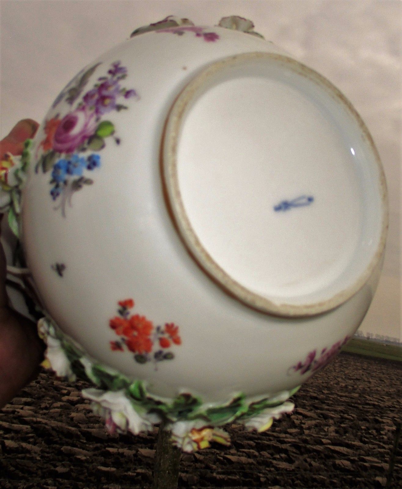 Antique Centerpiece Planter Bowl Vase Marc Eugen Bloch Porcelain De Paris photo vintage