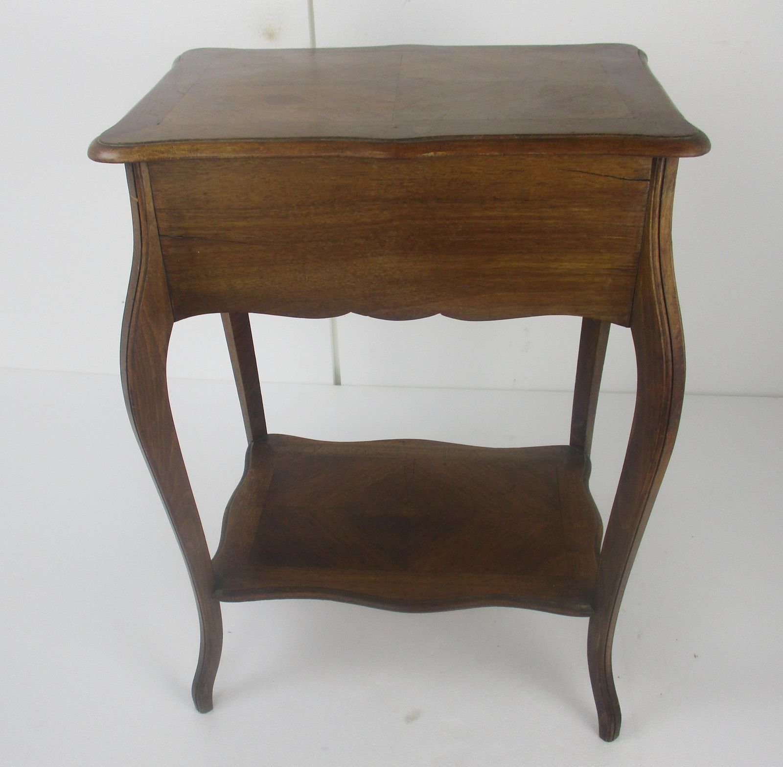 Antique Art Nouveau  Wood Sewing Quilting Box Table Cabinet Two Tier Gorgeous photo vintage