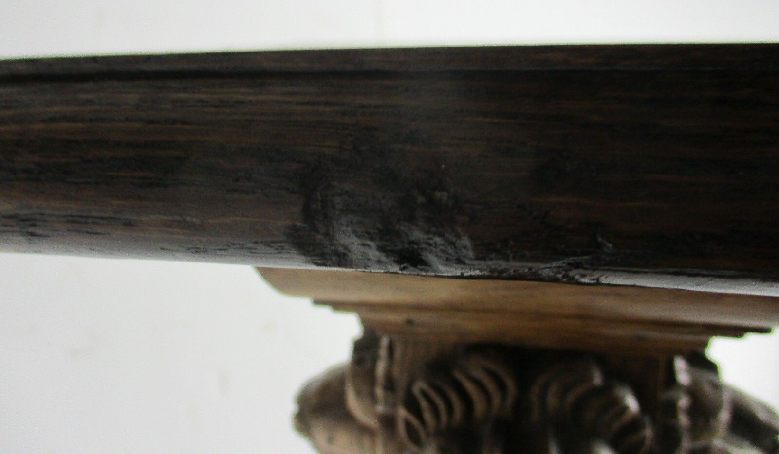 Hand Carved  Ornate Wooden Pedestal Lion Heads Impressive Plant Bonsai Stand photo buy