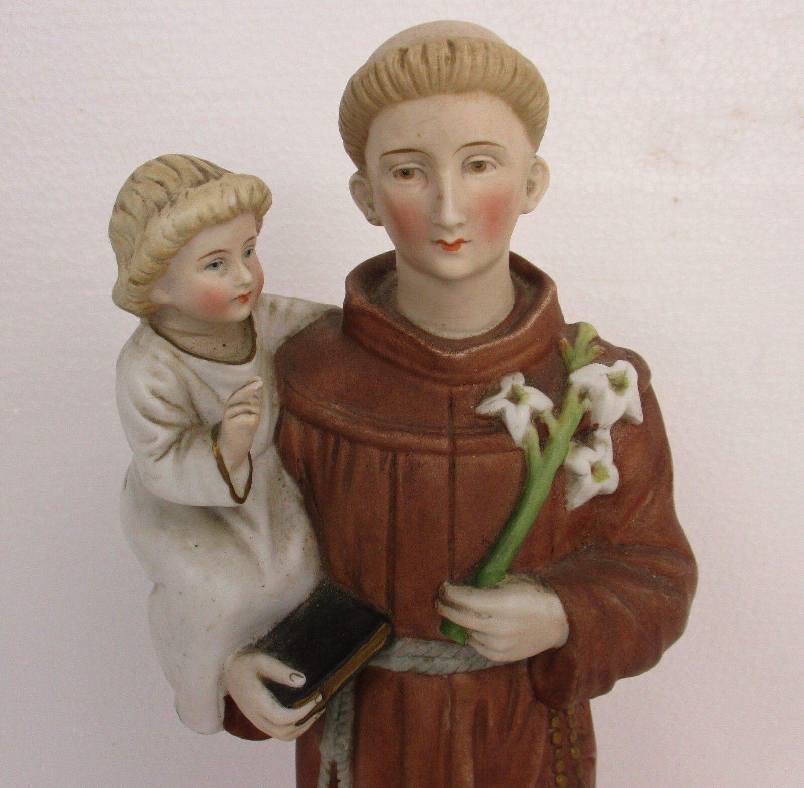 St Anthony Padua Of Lisbon Infant Child Porcelain  Statue Doctor Of The Church photo furniture