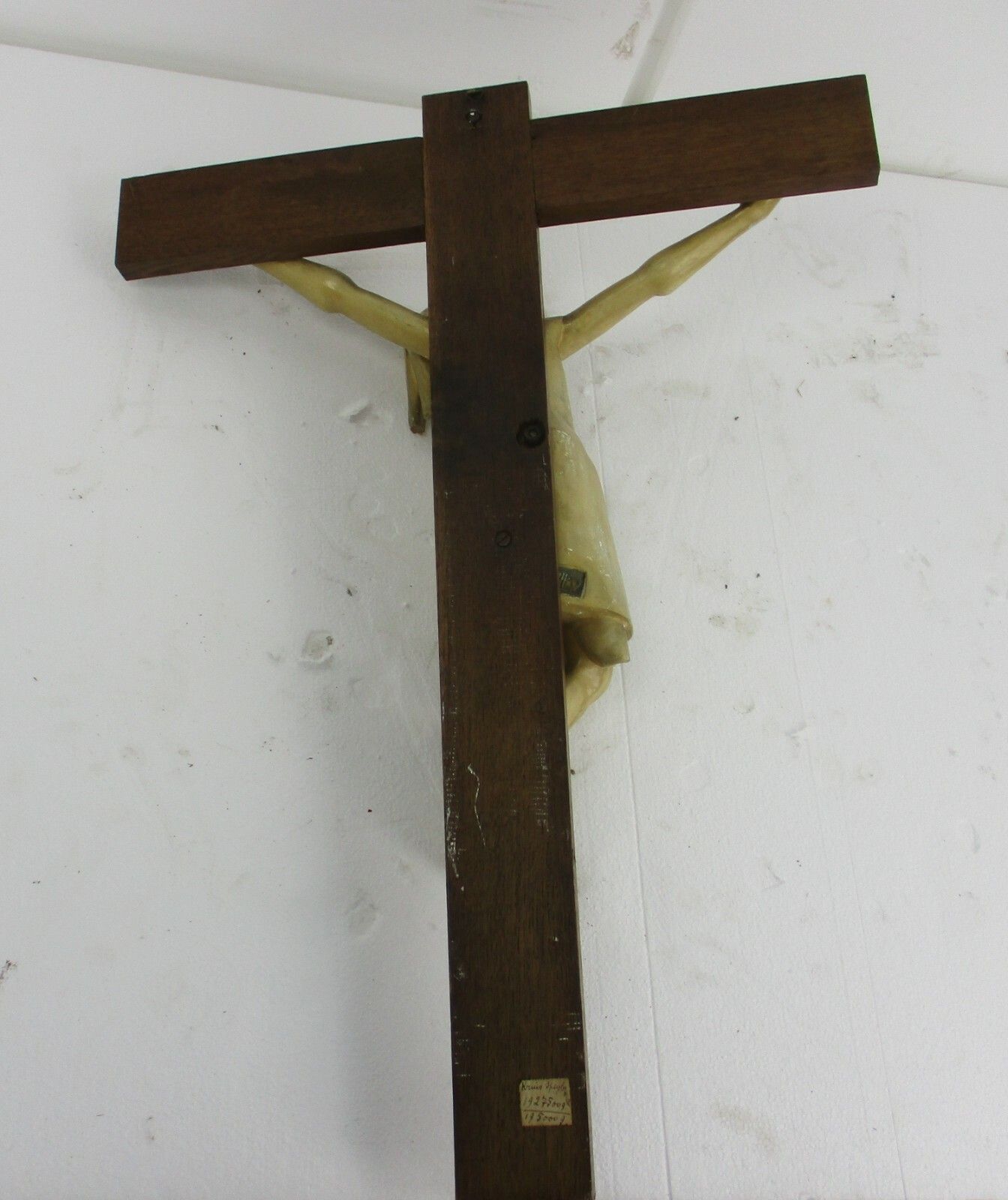 723.0 Xl Wood Hanging Crucifix Plaster Corpus Van Der Meeren Very Dramatic Wow photo