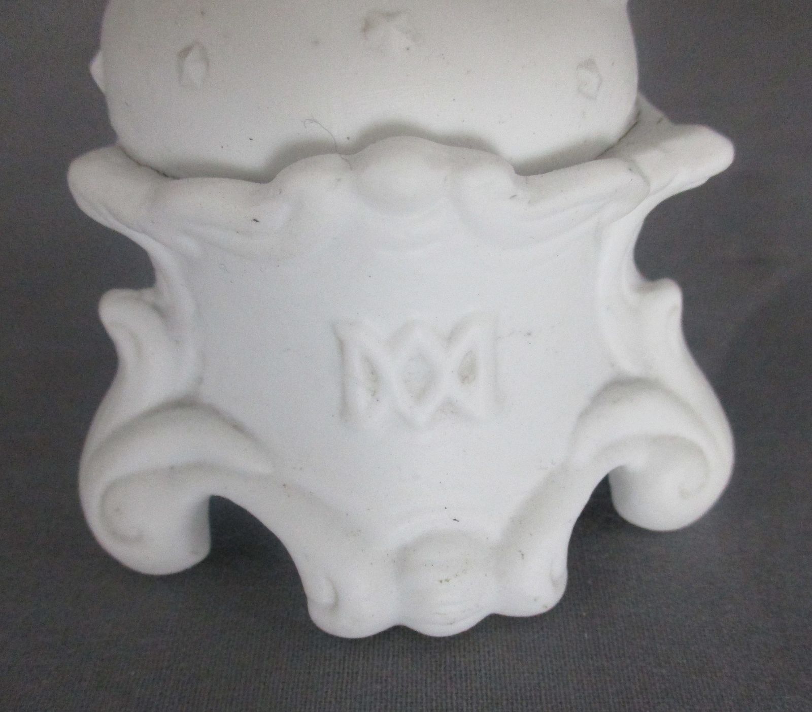 Antique Bisque Porcelain Statue Virgin Our Lady Mary Madonna With Infant Jesus F photo for sale