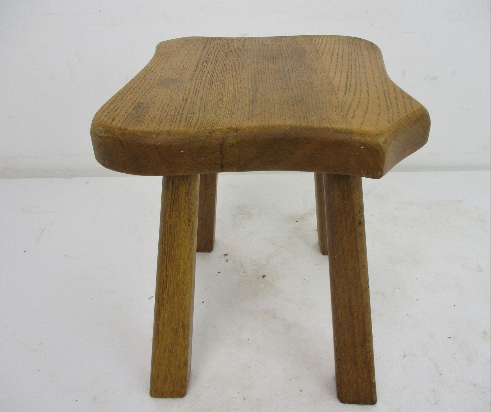 Vintage Hand Carved Wood Tripod Milking Stool Pedestal Table Plant Flower Bonsai photo Furniture