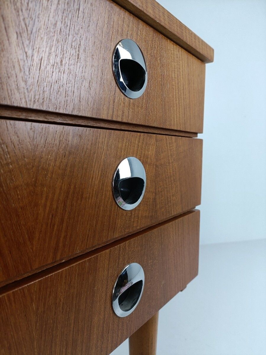 photo for sale Wooden Wood Nightstand End Table Chest Of Drawers Sock Drawer Modernist Retro Ch