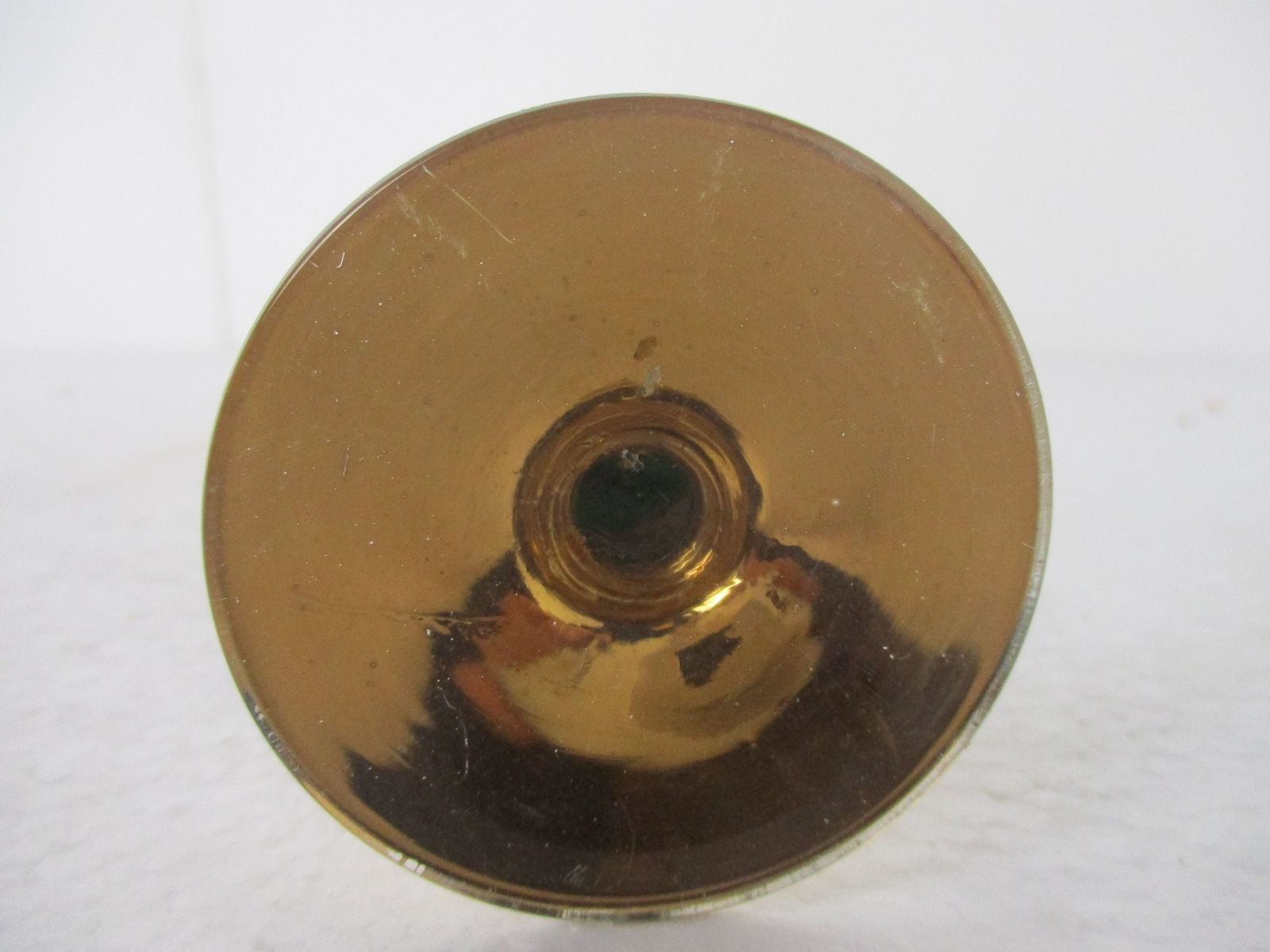 Moser Art Glass Hand Painted Small Vase Glass Twisted Stem Gold Gilded Bohemian photo vinterior