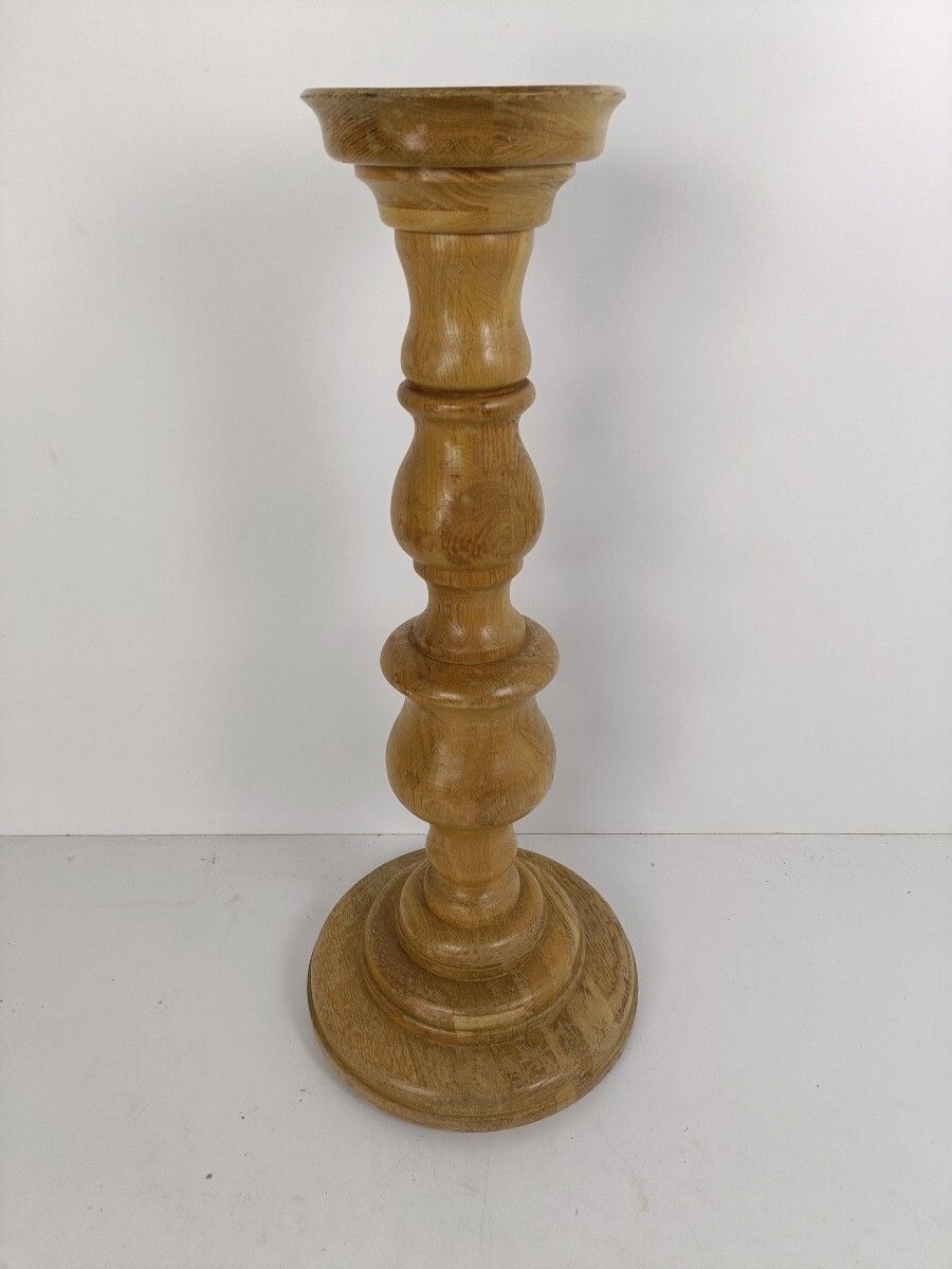 Large Heavy Pedestal Plant Stand Side Table Vintage In The Style Of De Coene photo 262.0
