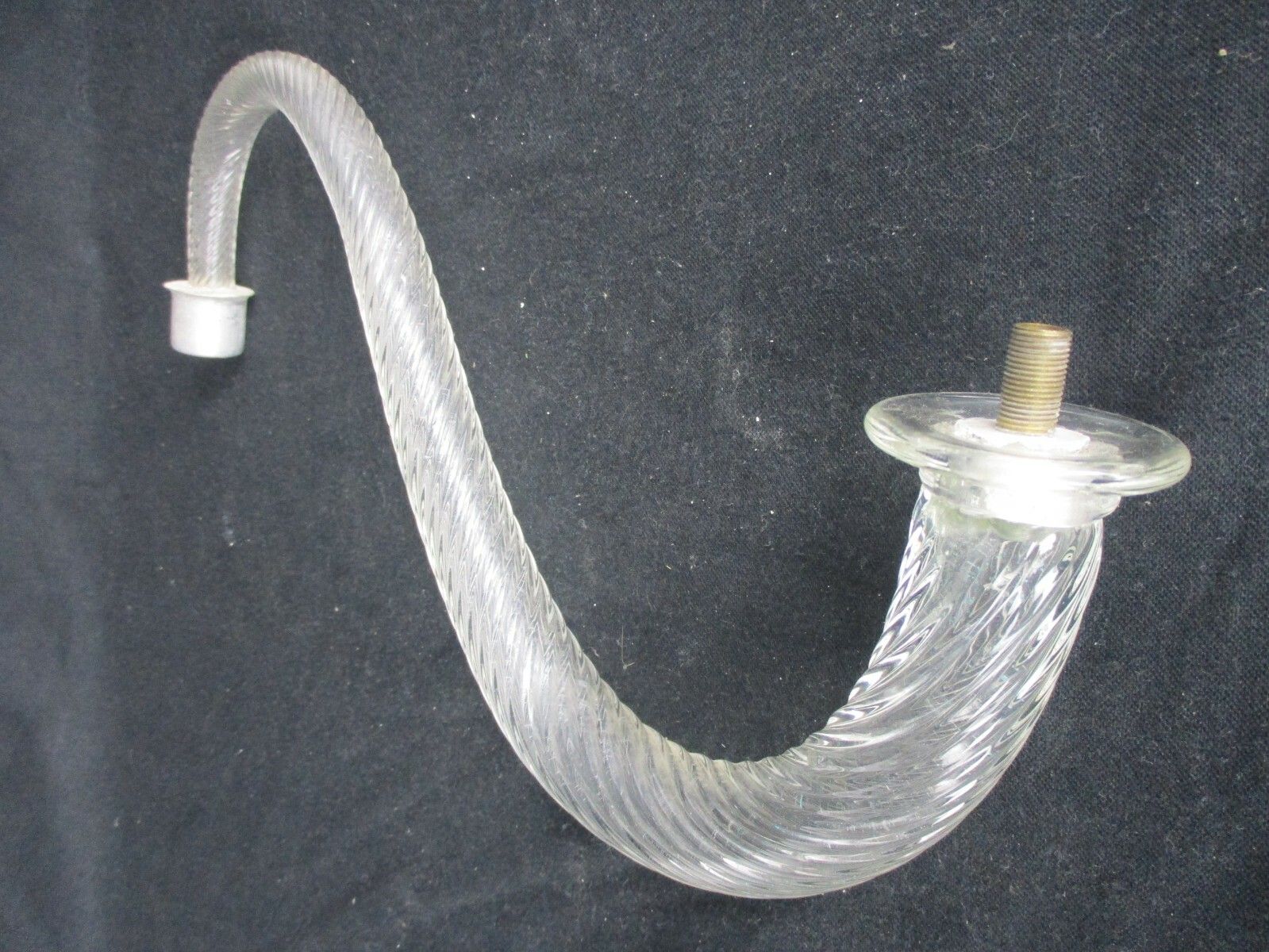 Venetian Murano Piece Part Chandelier Arm Hand Blown Clear Art Glass Reclaimed photo furniture