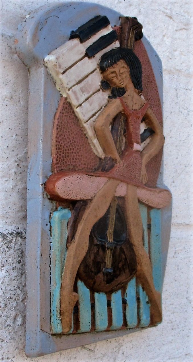 Mid Century Modernist Design Ceramic Modernist Wall Plaque Gorgeous Gres Guerin photo furniture