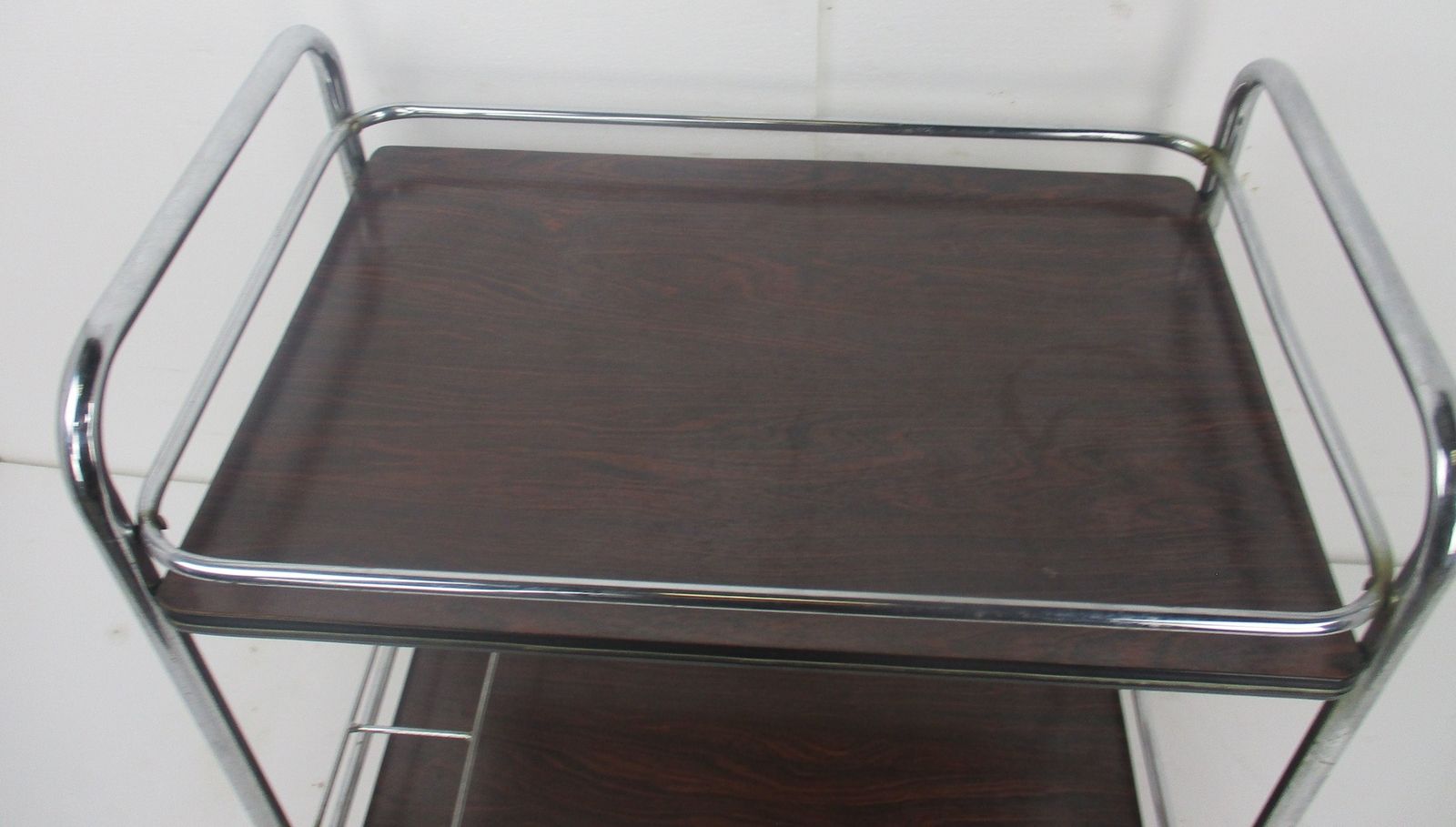 Bar Cocktail Tea Entertainment Cart Trolley Kitchen Island Veneer Retro Funky Ba photo 303.0