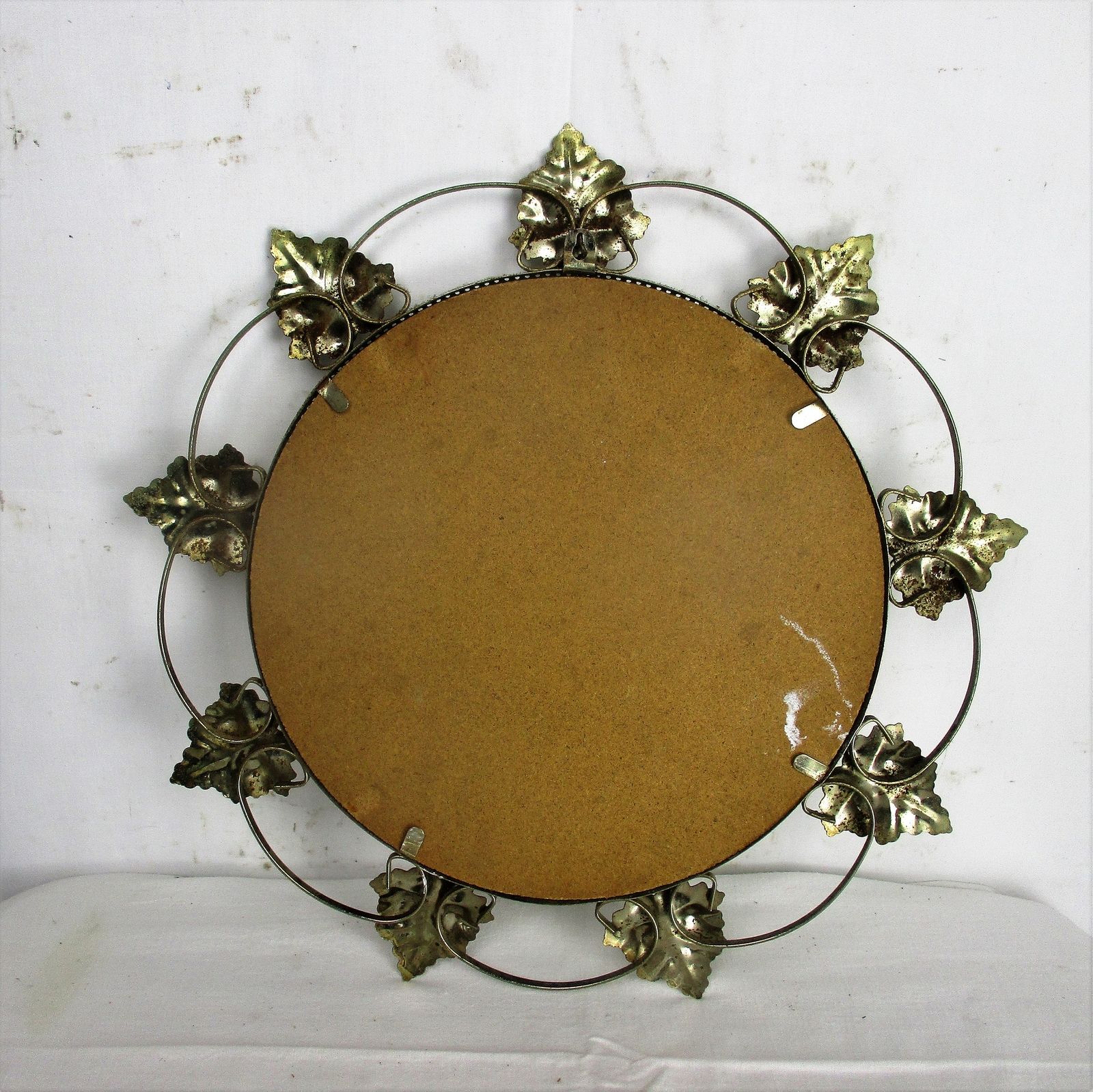 Retro Modernist Starburst Sunburst Leafs Wall Brass Mirror Mid Century Modern photo vinterior