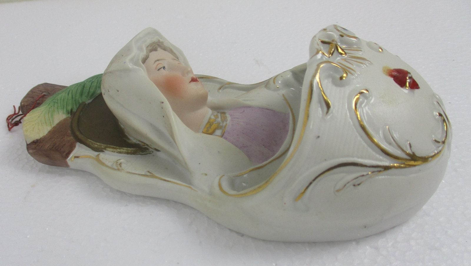 Porcelain Bisque Holy Water Font Vessel Virgin Mary Our Lady Of Sorrows  Wall Ha photo Art
