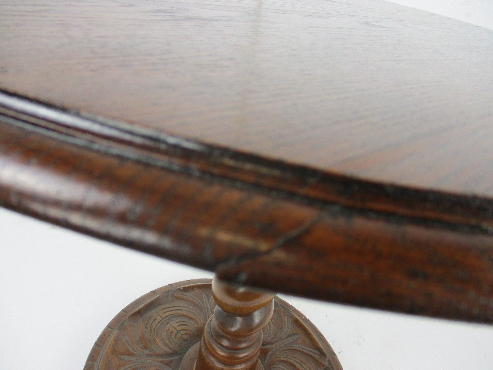Hand Carved Wood Barley Twist Side Display Coffee Table Pedestal Plant Stand photo Furniture