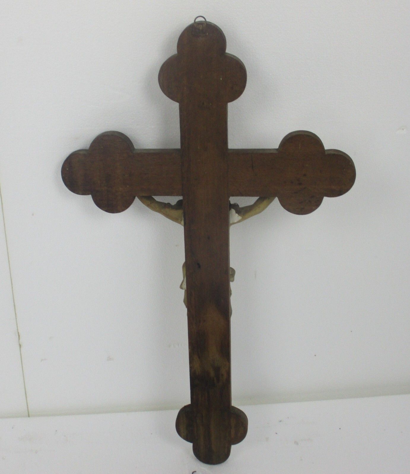 photo furniture Xl Wood Hanging Church Crucifix Plaster Dramatic Gorgeous Corpus Piece Of Art