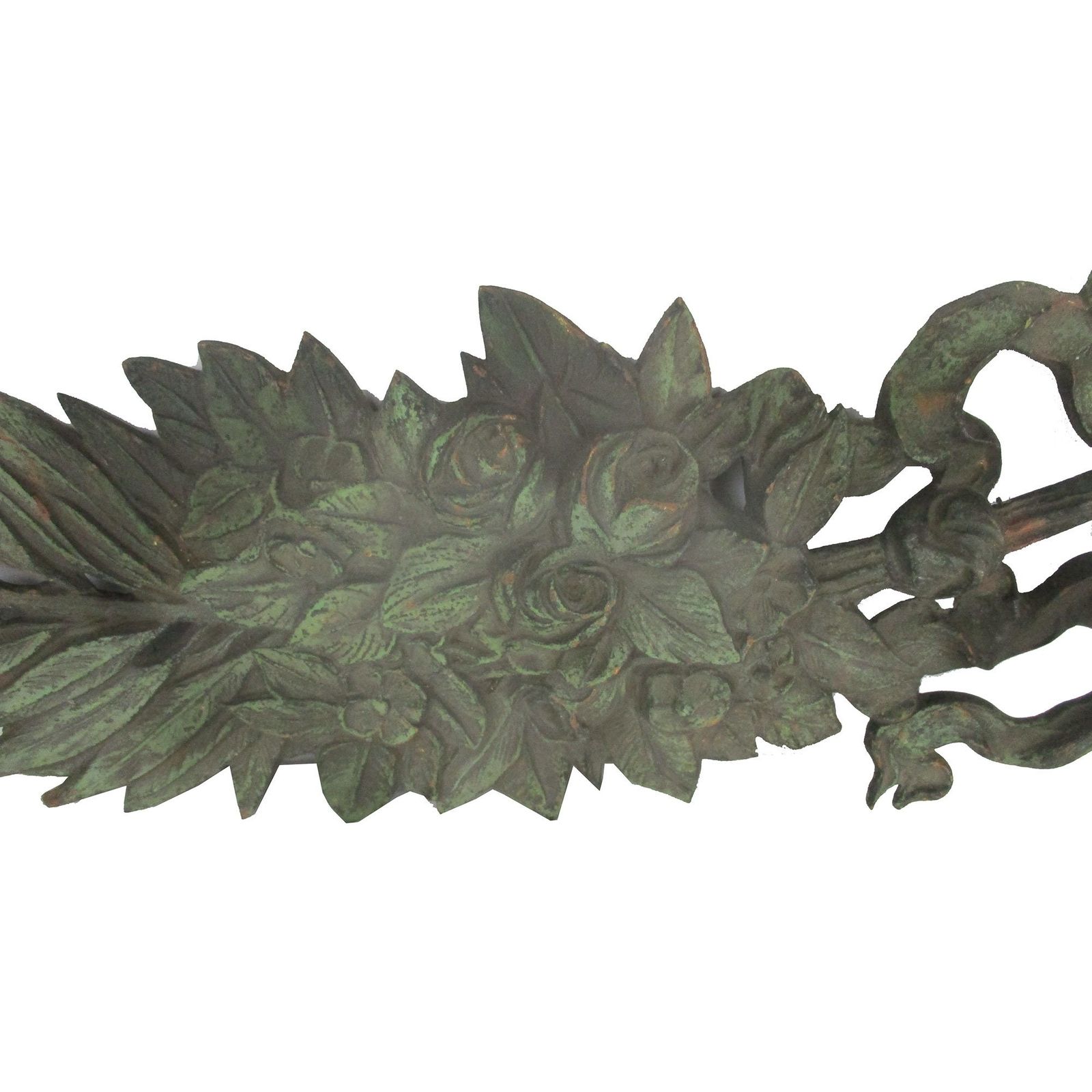 X Large Antique Cast Brass Furniture Trim Ornate Reclaimed Hardware Flowers Arch photo furniture