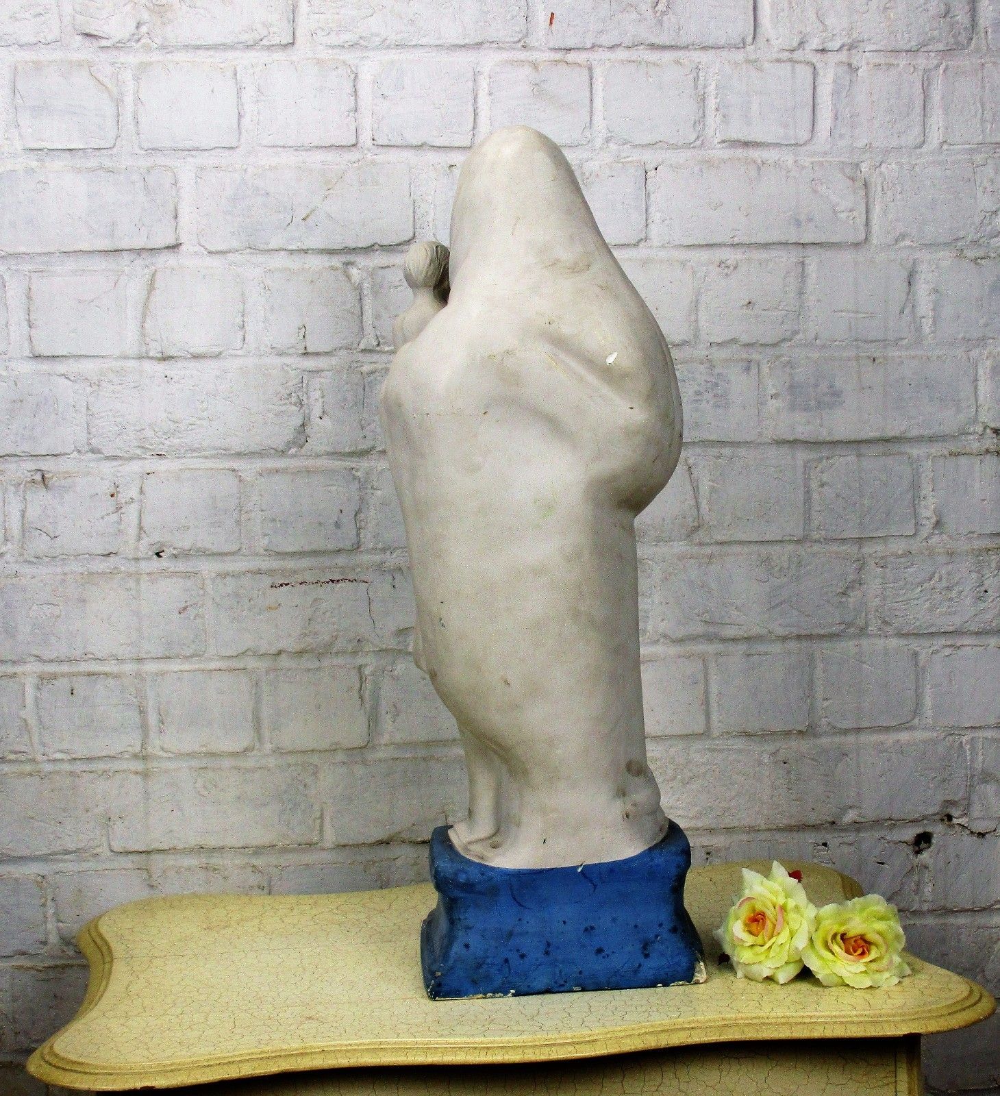 Large Virgin Mary Madonna & Child Plaster Statue Church Chapel 23.62" photo buy