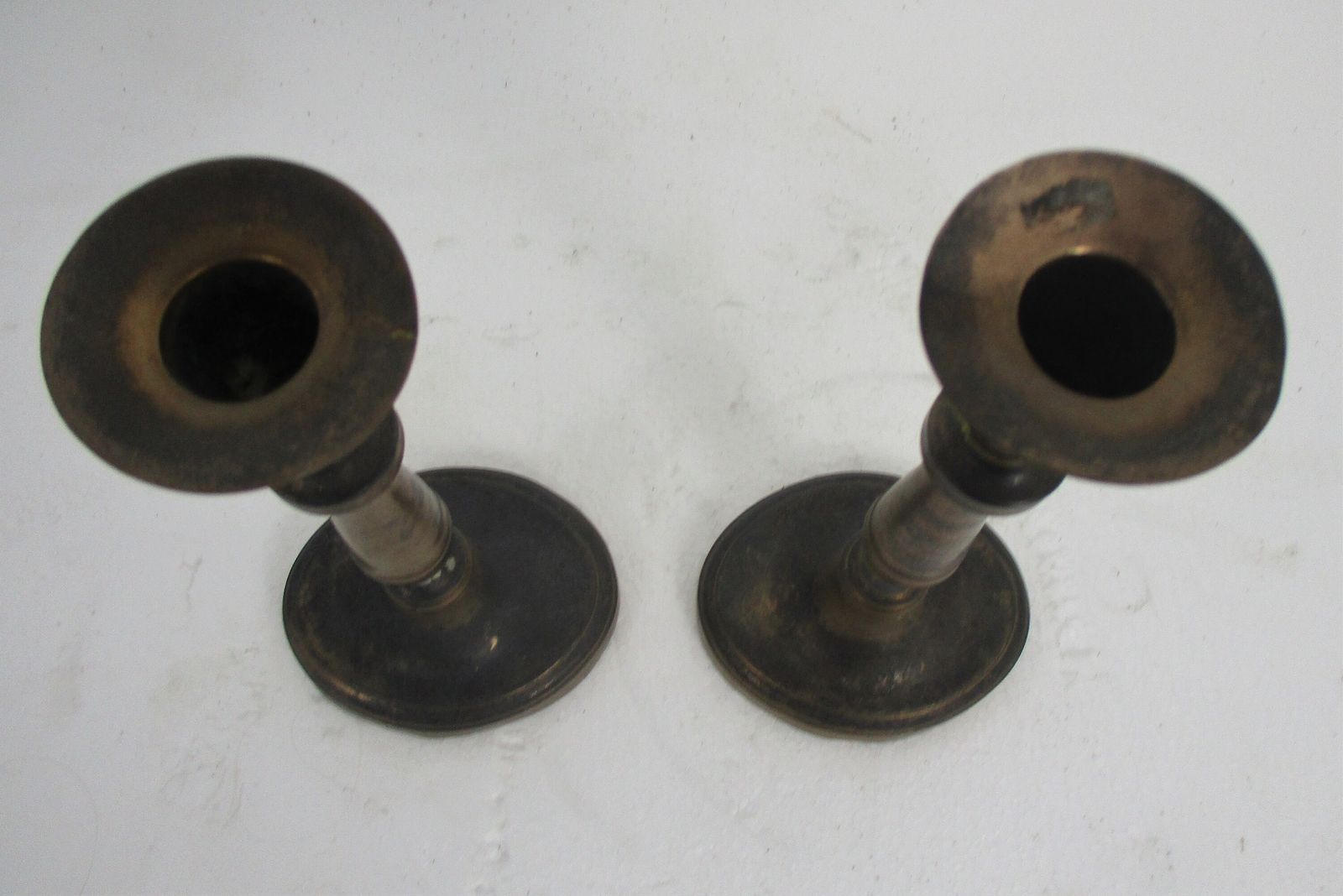 Antique Bauhaus Art Nouveau Candle Sticks Candle Holders Copper photo 81.0