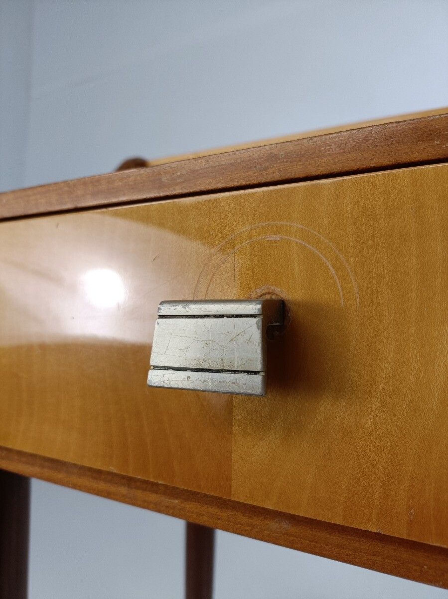 photo for sale Wooden Wood Nightstand End Table Bedroom Cabinet Vintage Modernist Retro Two Ton