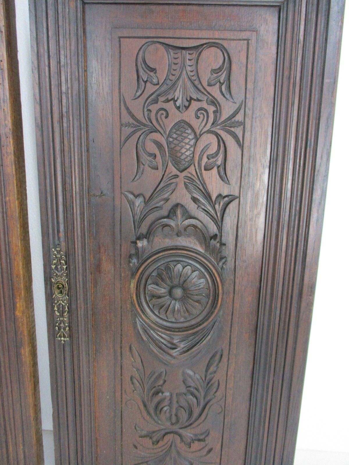 Set Of 3  Door Panels Reclaimed Architectural Antique Oak Shepherd Breton Style photo 501.0