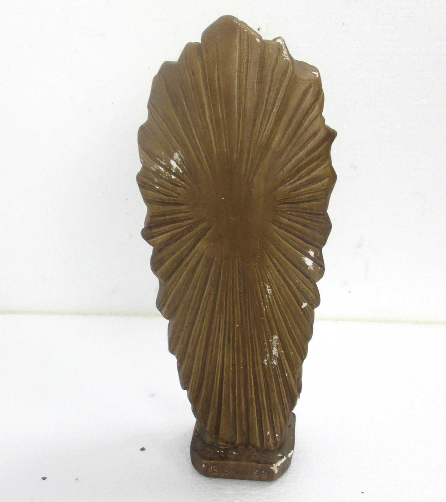 Virgin Mary Lady Of Perpetual Help  Madonna Infant Plaster Statue Angel Polychro photo vintage