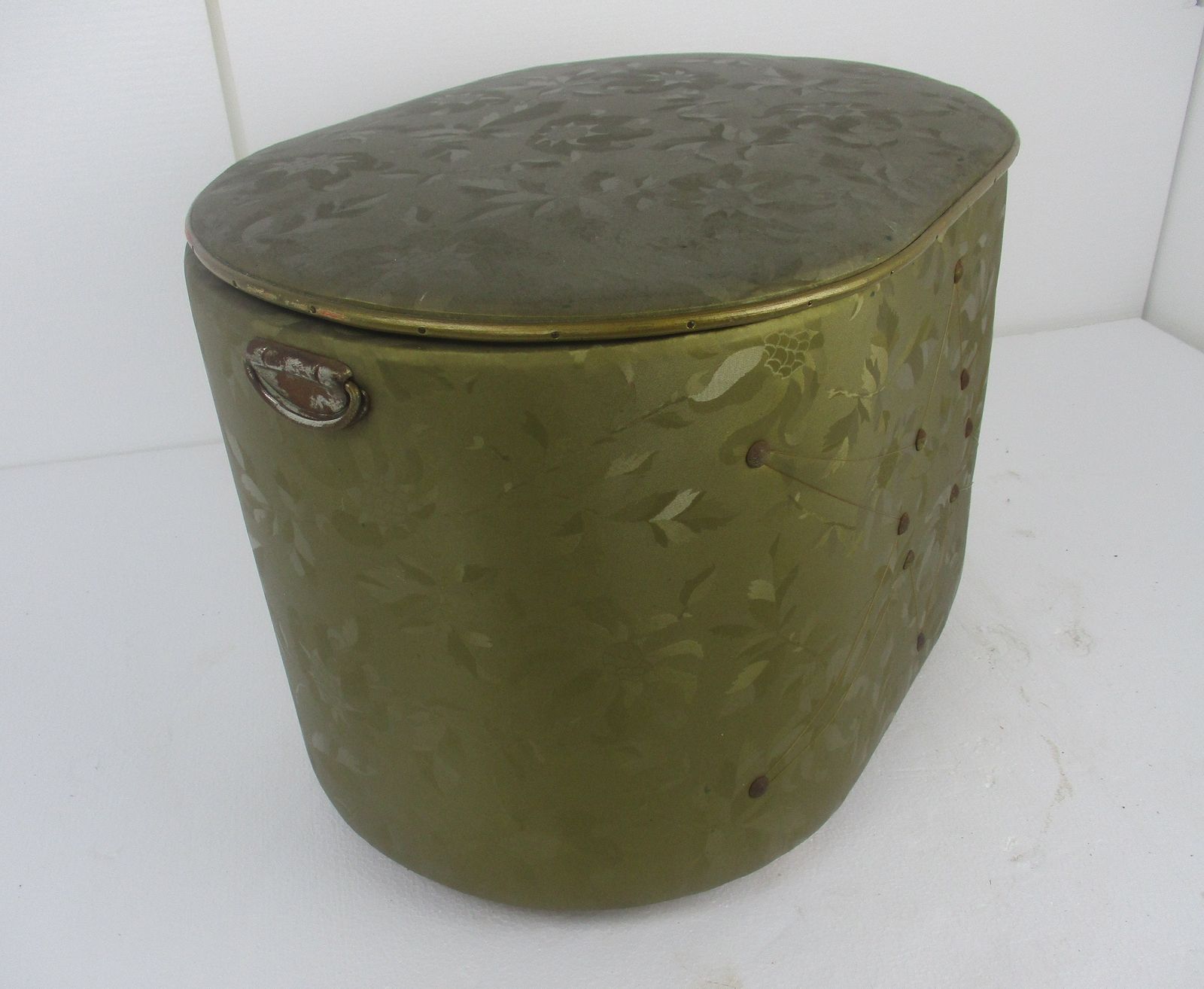 Vintage Retro Sewing Box Basket Worker Teak Legs Quilting Knitting Storage photo vintage