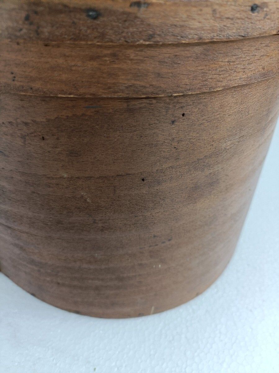 photo furniture Antique  Wooden Cheese Box Bent Wood Primitive Htf Art Nouveau Oval