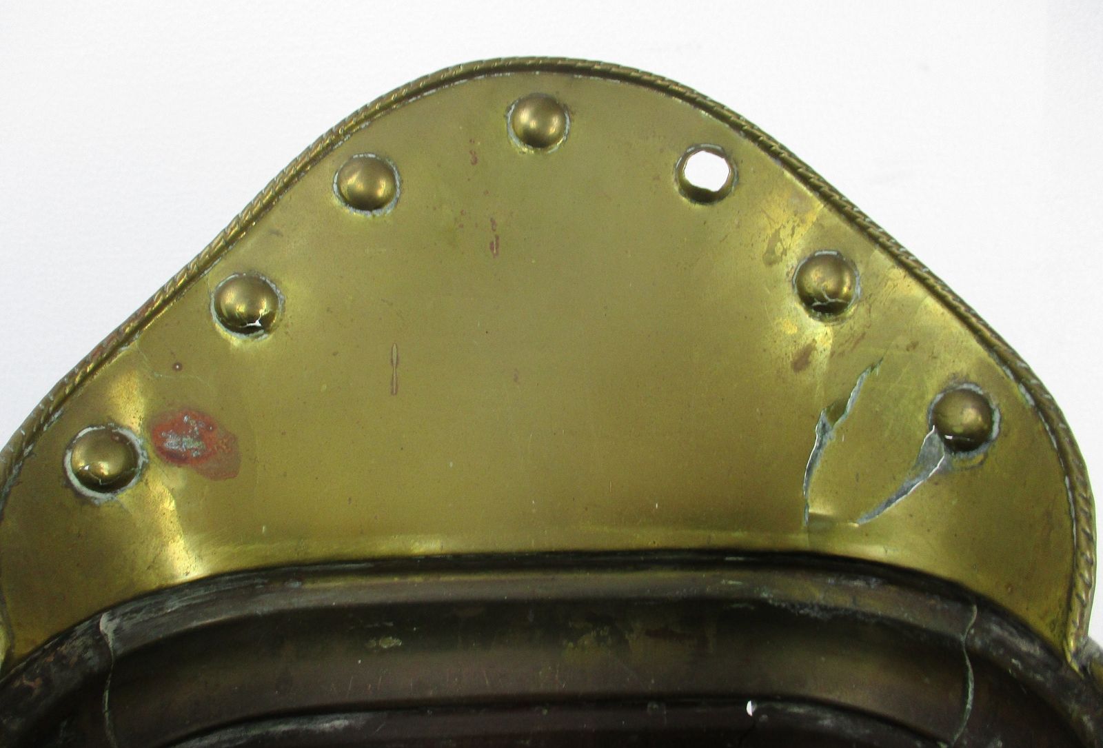 Umbrella Kane Stand Hammered Brass 40s Mid Century Modern French Knight Embossed photo for sale