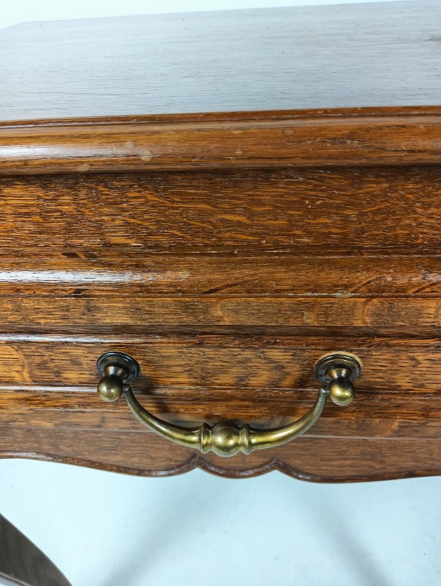 Vintage Nightstand End Table  Modernist  Wood Bedside  Cabinet Louis XV Style photo vinterior
