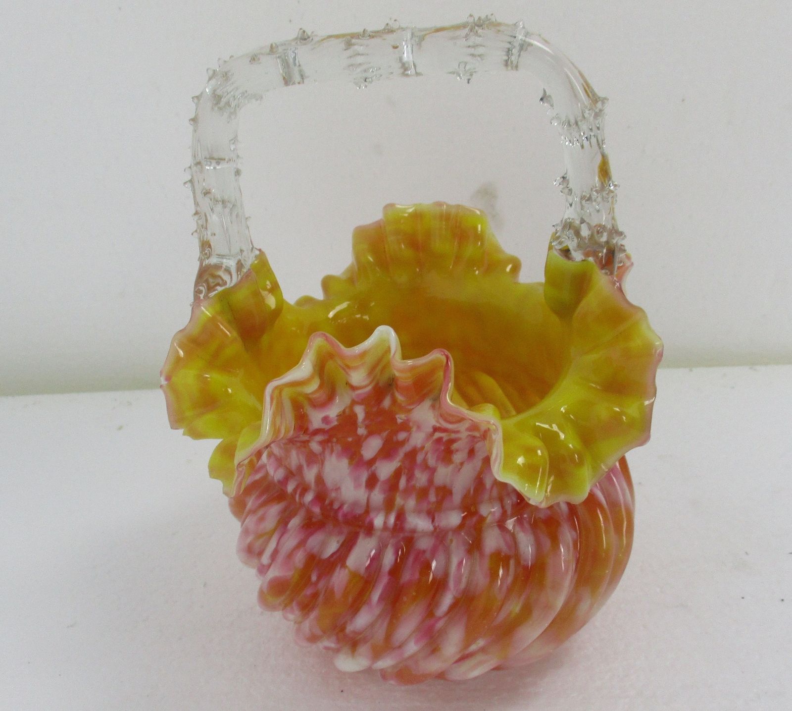 Italian Millefiori  Bowl Dish Centerpiece Murano  Art Glass Modernist Fazzoletto photo for sale