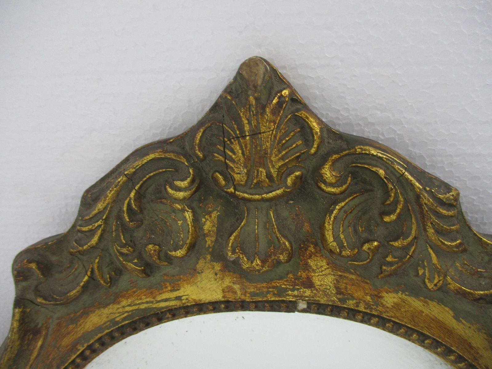 Gorgeous Ornate Oval Wood Wall Hanging Mirror Romantic Hollywood Regency photo furniture