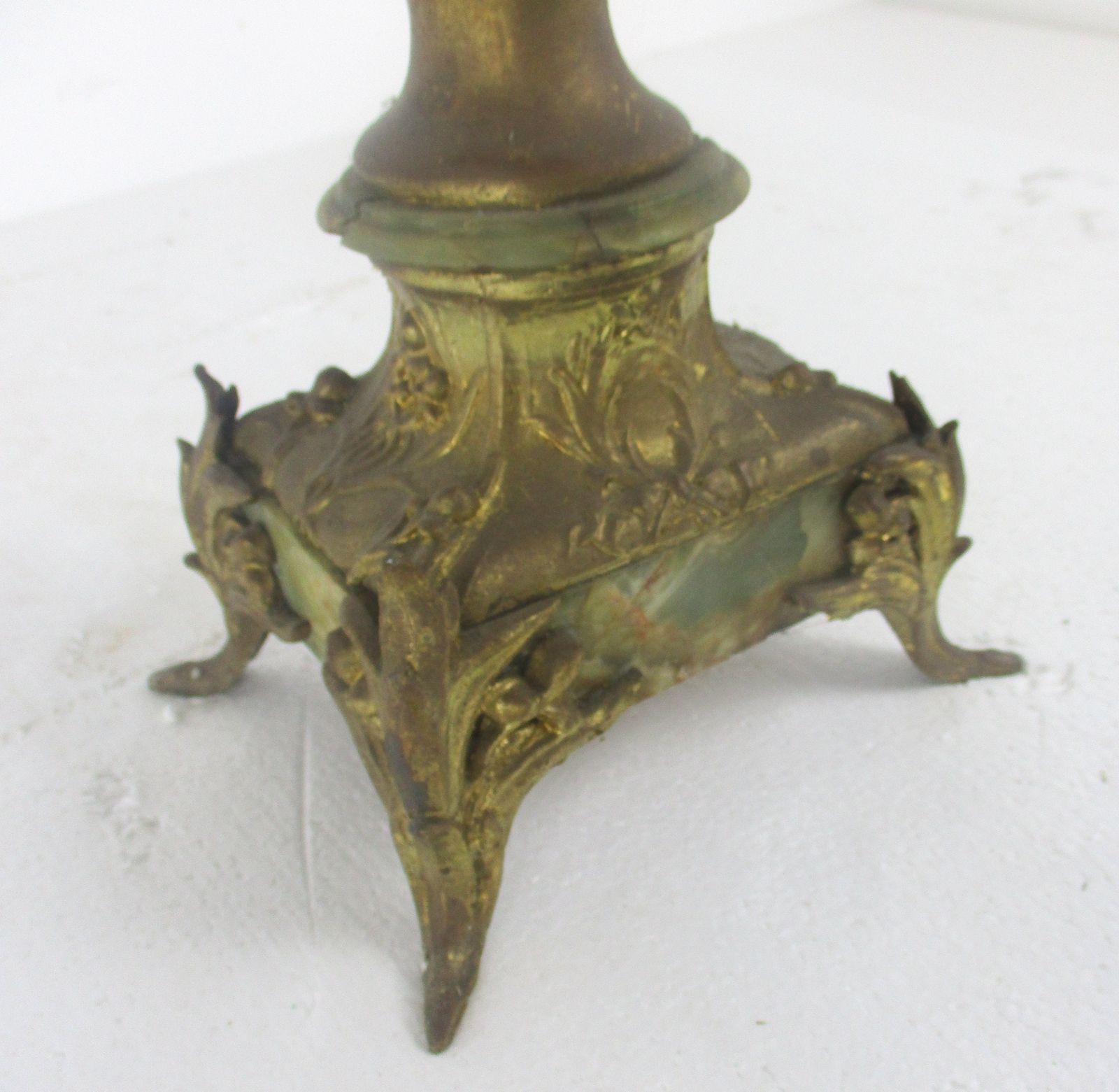 Antique Gorgeous Brass Doré Ornate Candle Holder Stick Candelabra 5 Arm Xl photo 485.0
