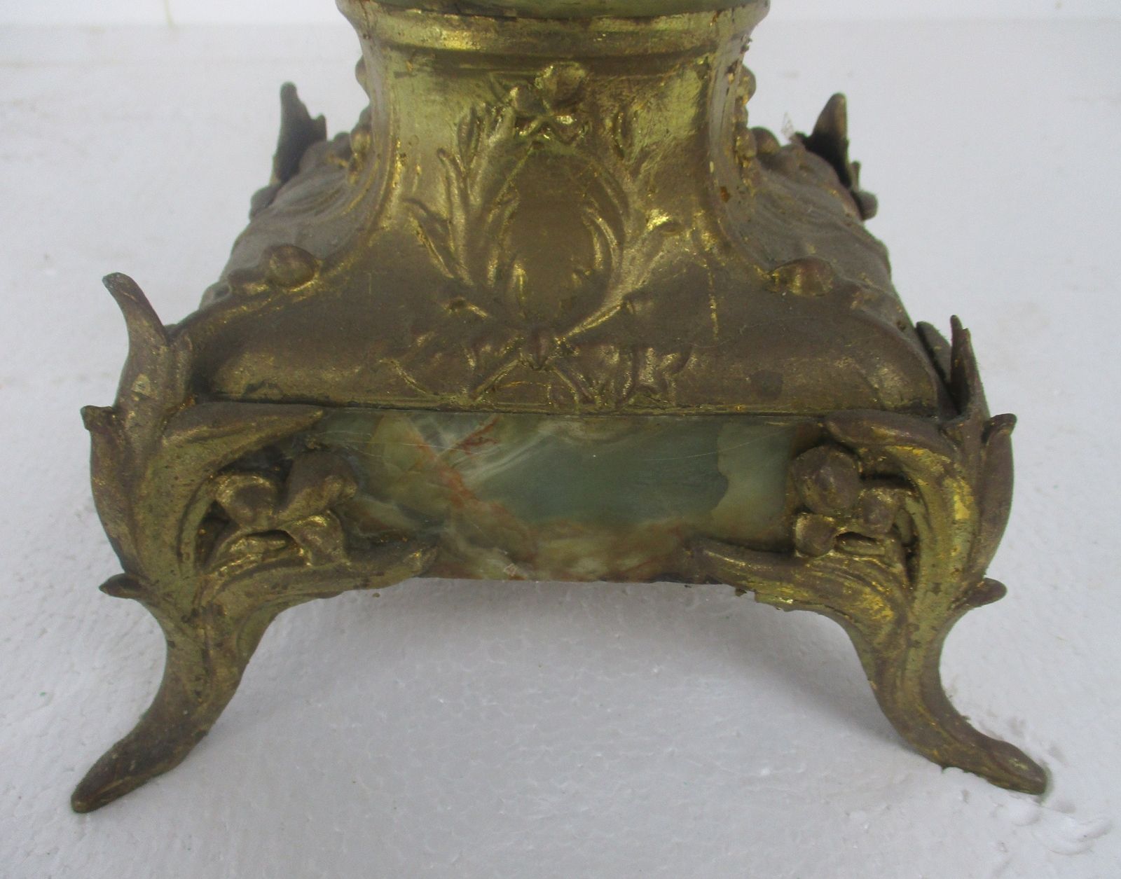 Antique Gorgeous Brass Doré Ornate Candle Holder Stick Candelabra 5 Arm Xl photo vinterior