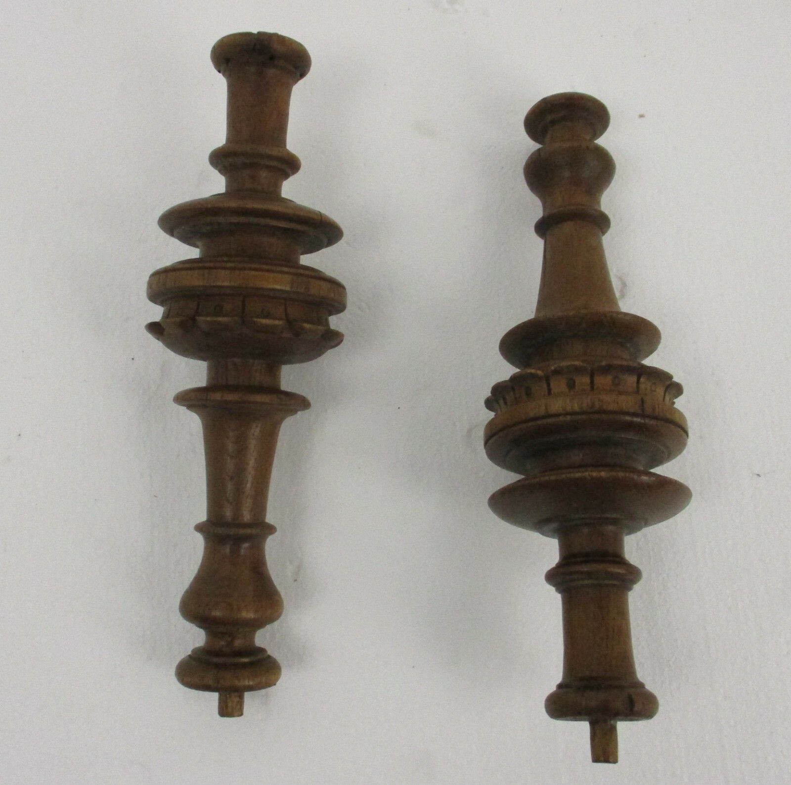 2 Large Reclaimed Carved Wood Large Spindles Balusters Trim Posts Pillar Salvage photo furniture