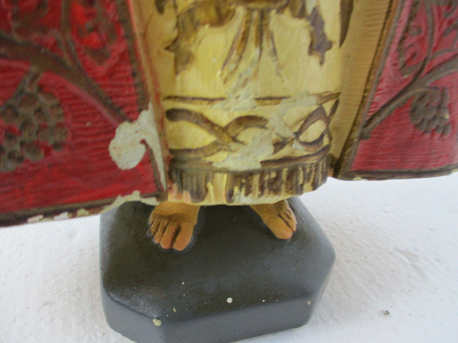 Statue Infant Of Prague Infant Jesus Santo Nino Plaster Lovely Antique 12.59" photo 204.0