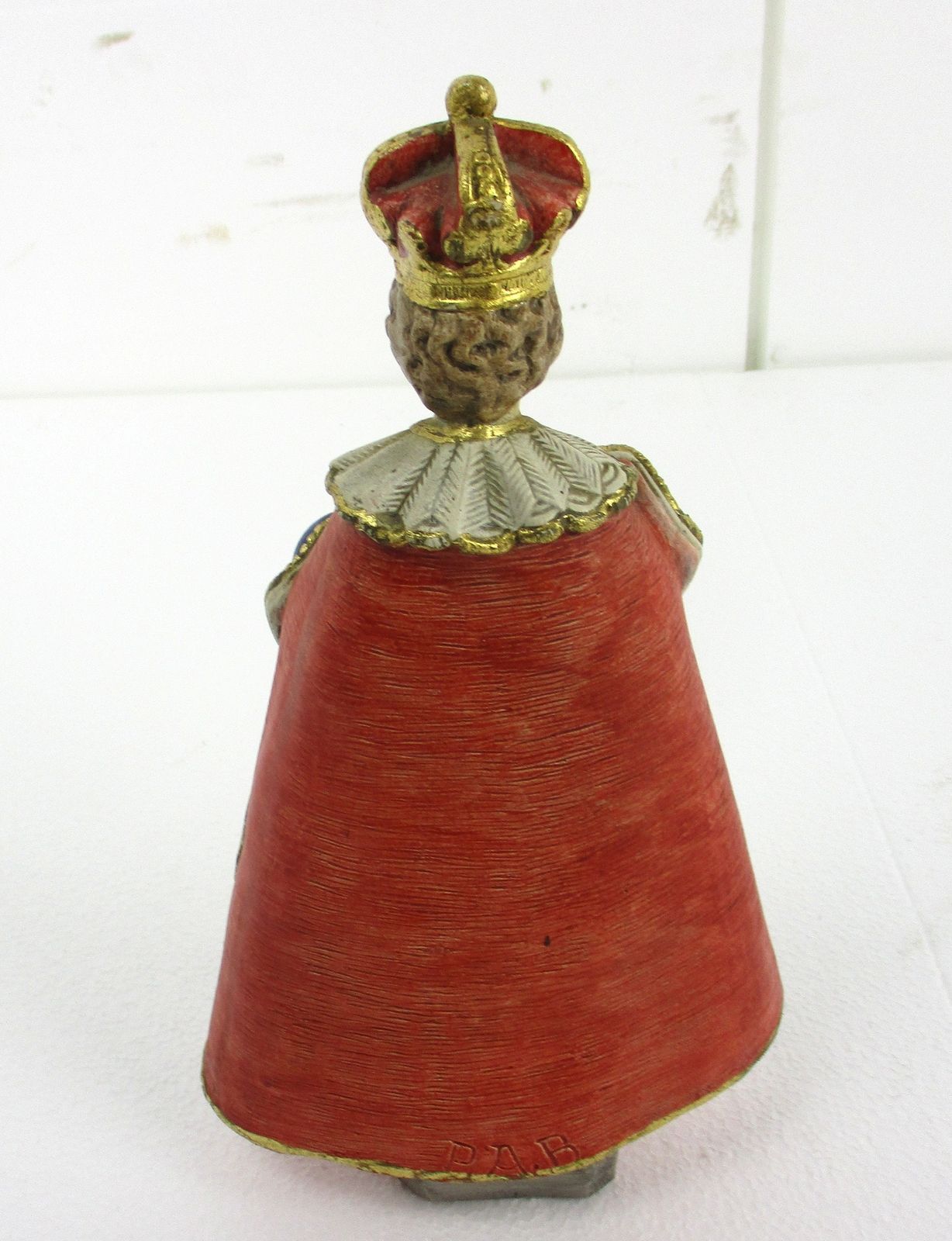 Statue Infant Of Prague Infant Jesus Santo Nino Polystone Stoneware  Lovely Rare photo vinterior