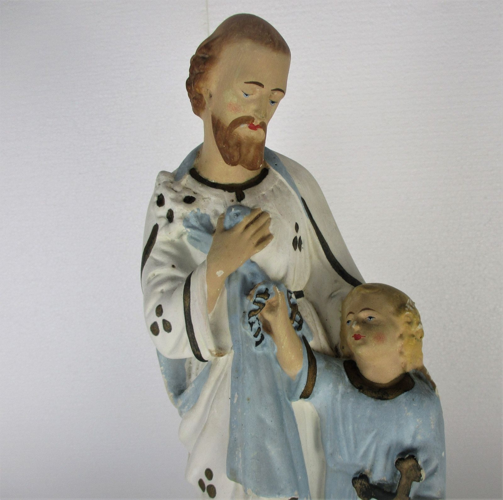 Statue Saint Joseph Protector Of Homes Infant Jesus Statue Chapel Art Deco 17.71 photo furniture