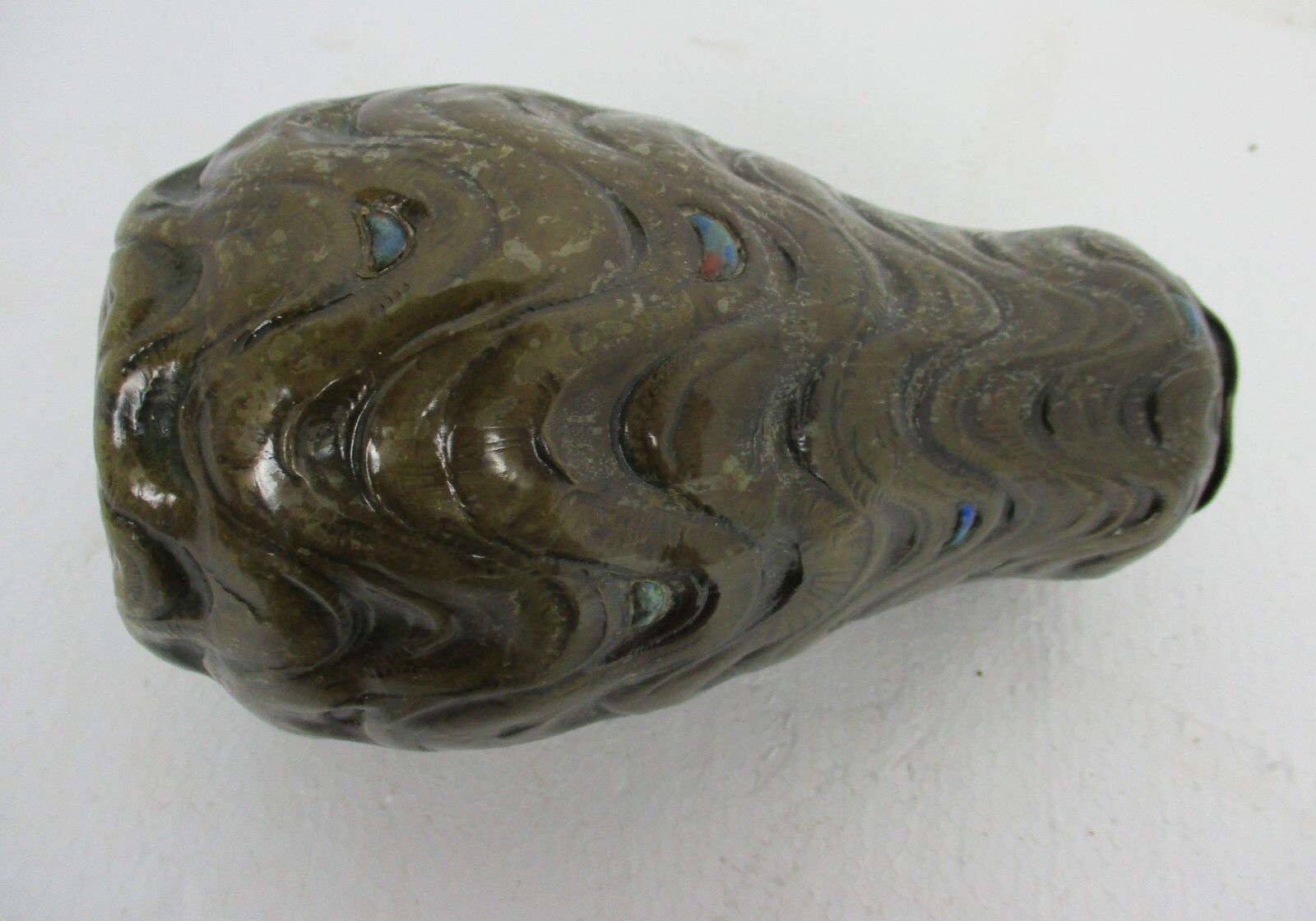 Art Piece Verlinden Lier Ornate Vase Jar  Bronze Enamel Art Deco Brutalist photo Home Decor