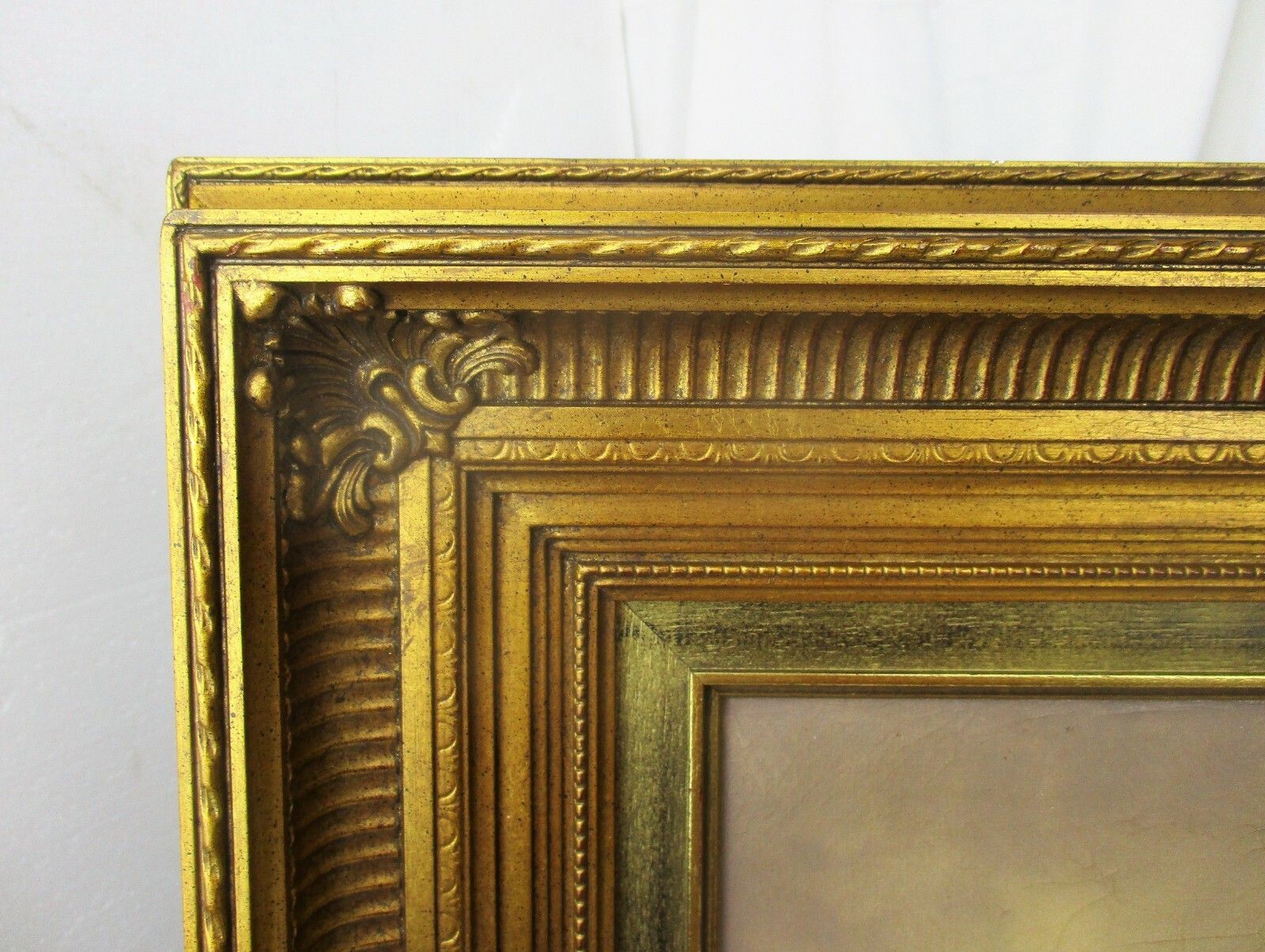 Pair Ornate Framed Wood Plaster Panels Fisher Women Goodbye Looking For Oysters photo 445.0