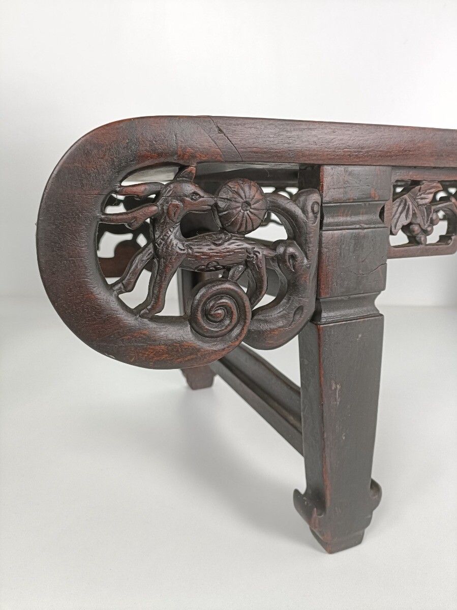 Exquisite Antique Chinese Hand Carved Wooden Ornate Kang Coffee Table Rectangula photo Furniture