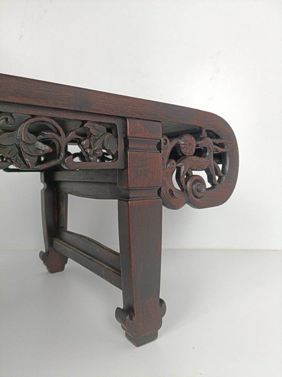 Exquisite Antique Chinese Hand Carved Wooden Ornate Kang Coffee Table Rectangula photo buy